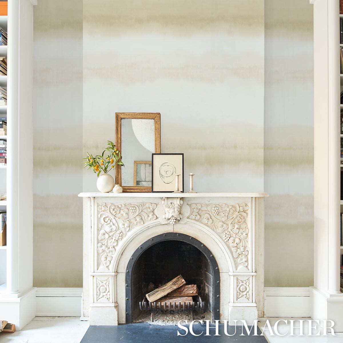 Schumacher Orissa Panel Natural Wallpaper - Eade's Wallpaper
