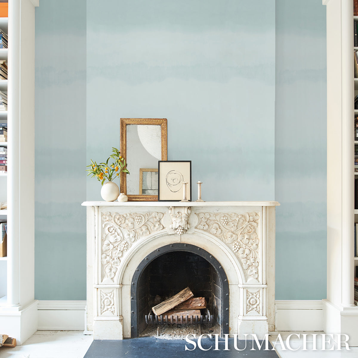 Schumacher Orissa Panel Mineral Wallpaper - Eade's Wallpaper