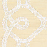 Schumacher Ziz Embroidered Sisal Neutral Wallpaper