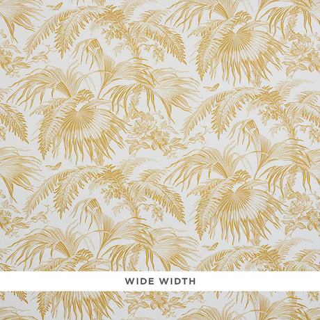 Schumacher Toile Tropique Gold Wallpaper - Eade's Wallpaper