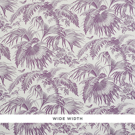 Schumacher Toile Tropique Purple Wallpaper - Eade's Wallpaper