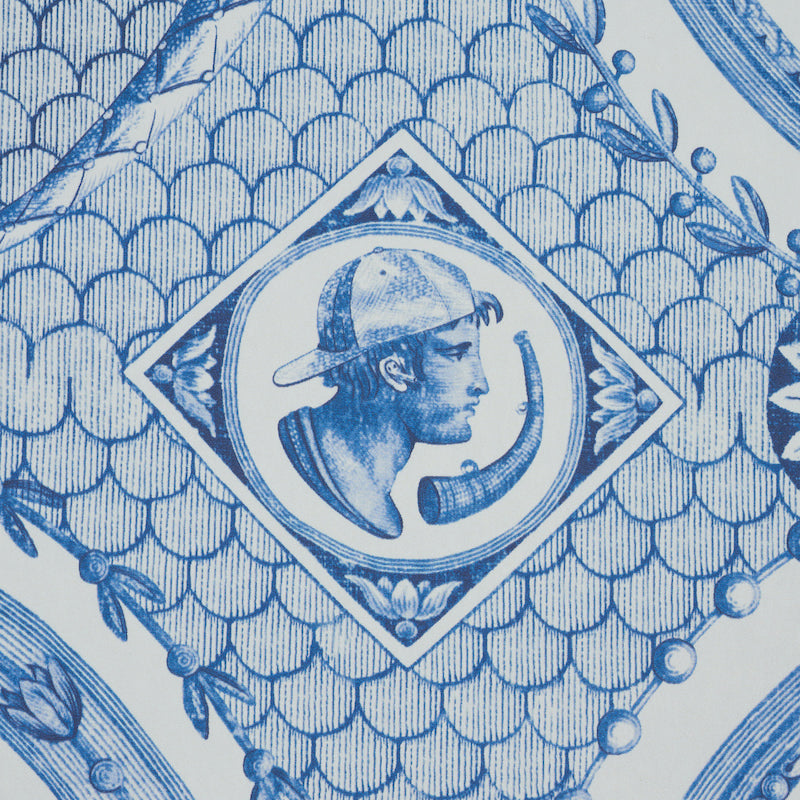 Schumacher Les Scenes Contemporaines Blue Wallpaper - Eade's Wallpaper