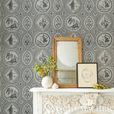 Schumacher Les Scenes Contemporaines Black Wallpaper - Eade's Wallpaper