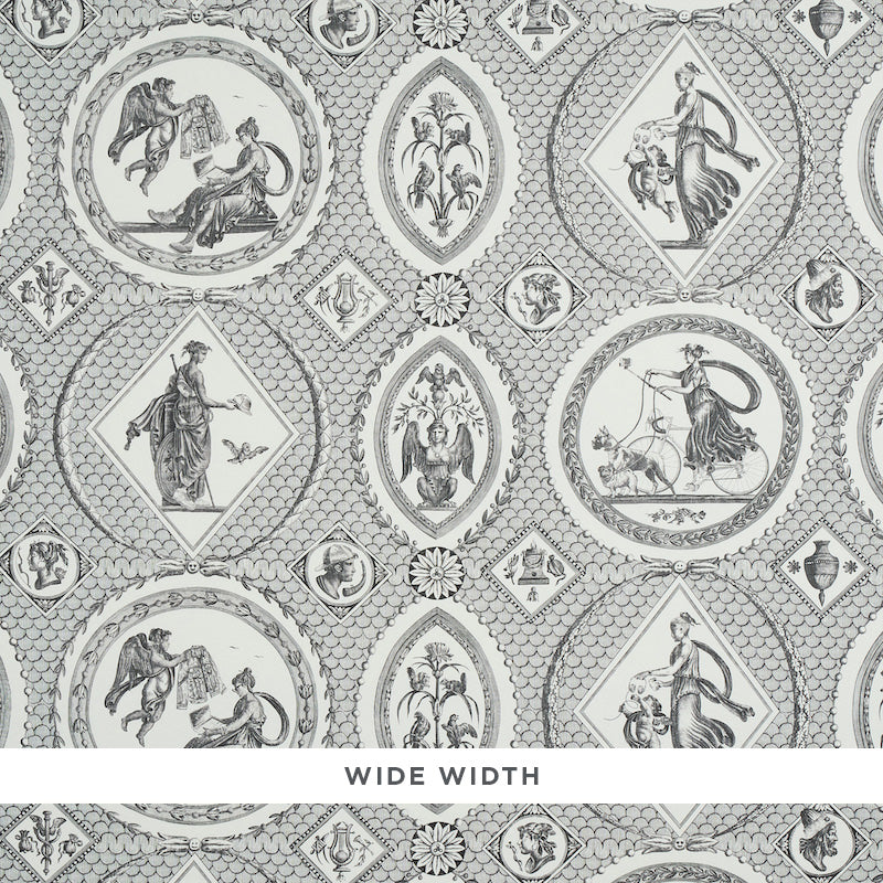 Schumacher Les Scenes Contemporaines Black Wallpaper - Eade's Wallpaper