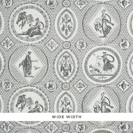 Schumacher Les Scenes Contemporaines Black Wallpaper - Eade's Wallpaper