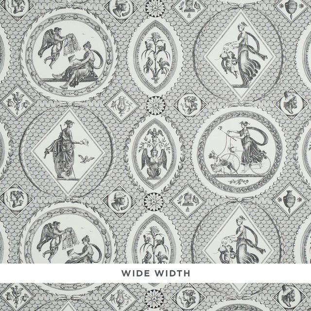 Schumacher Les Scenes Contemporaines Black Wallpaper - Eade's Wallpaper