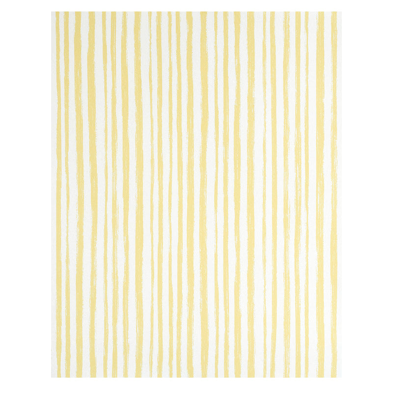 Schumacher Sketched Stripe Yellow Wallpaper - Eade's Wallpaper