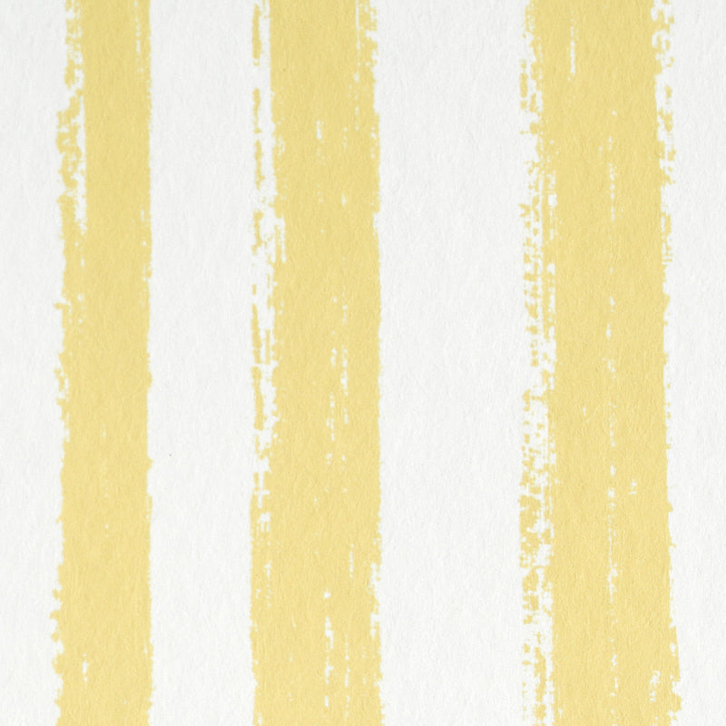 Schumacher Sketched Stripe Yellow Wallpaper - Eade's Wallpaper
