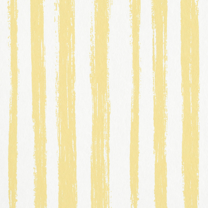 Schumacher Sketched Stripe Yellow Wallpaper - Eade's Wallpaper