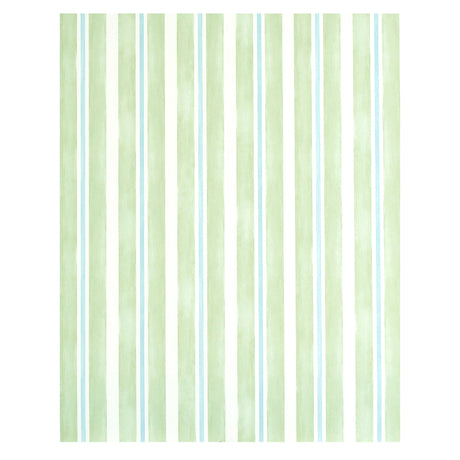 Schumacher Watercolor Stripe Leaf Wallpaper