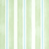 Schumacher Watercolor Stripe Leaf Wallpaper