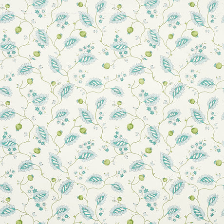 Schumacher Maryam Vine Peacock Wallpaper - Eade's Wallpaper