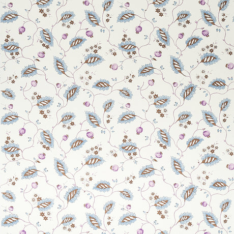 Schumacher Maryam Vine Sky & Plum Wallpaper - Eade's Wallpaper