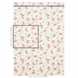 Schumacher Maryam Vine Pink & Red Wallpaper