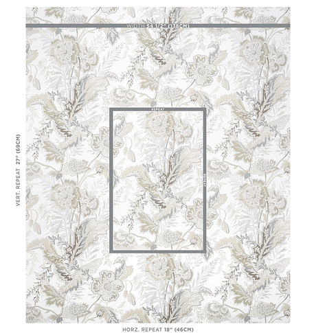 Schumacher Sandoway Vine Linen Wallpaper - Eade's Wallpaper