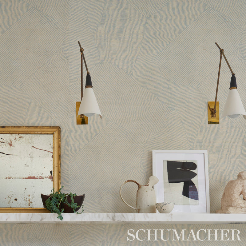Schumacher Burnett Sisal Sky Wallpaper