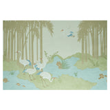 Schumacher Yashinoki Crane Panel Set Willow Wallpaper