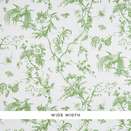 Schumacher Toile De La Prairie Green Wallpaper - Eade's Wallpaper