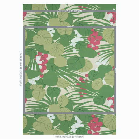 Schumacher Sea Grapes Tropical Wallpaper - Eade's Wallpaper