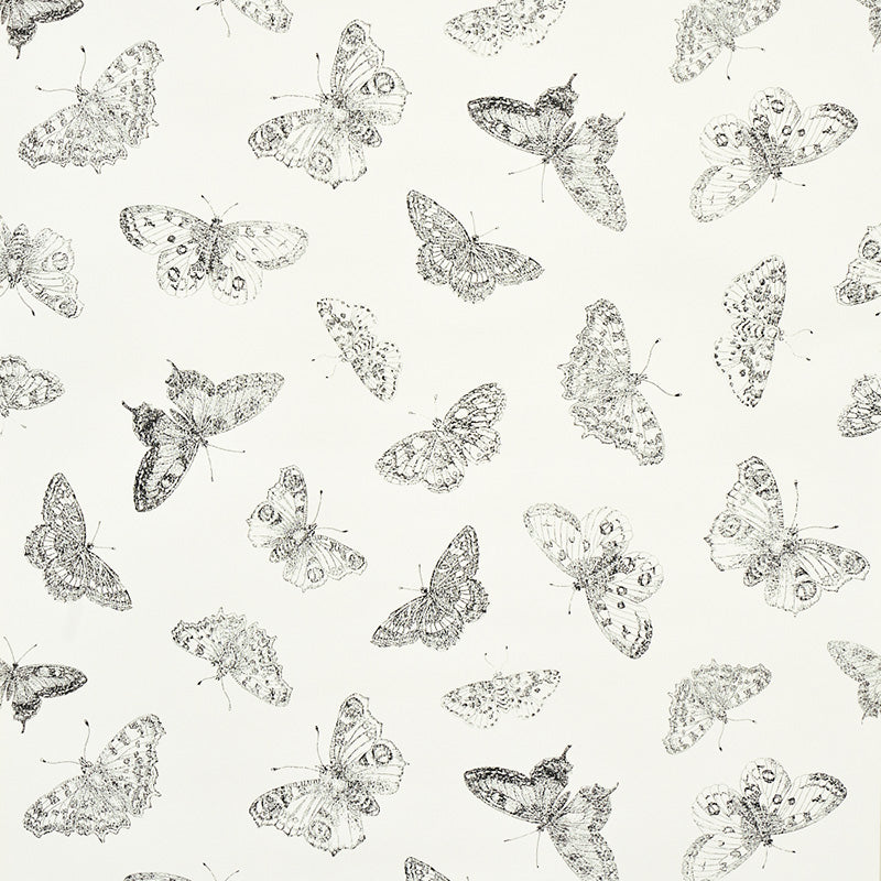 Schumacher Burnell Butterfly Ivory Wallpaper
