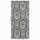 Schumacher Villandry Damask Print Black Wallpaper