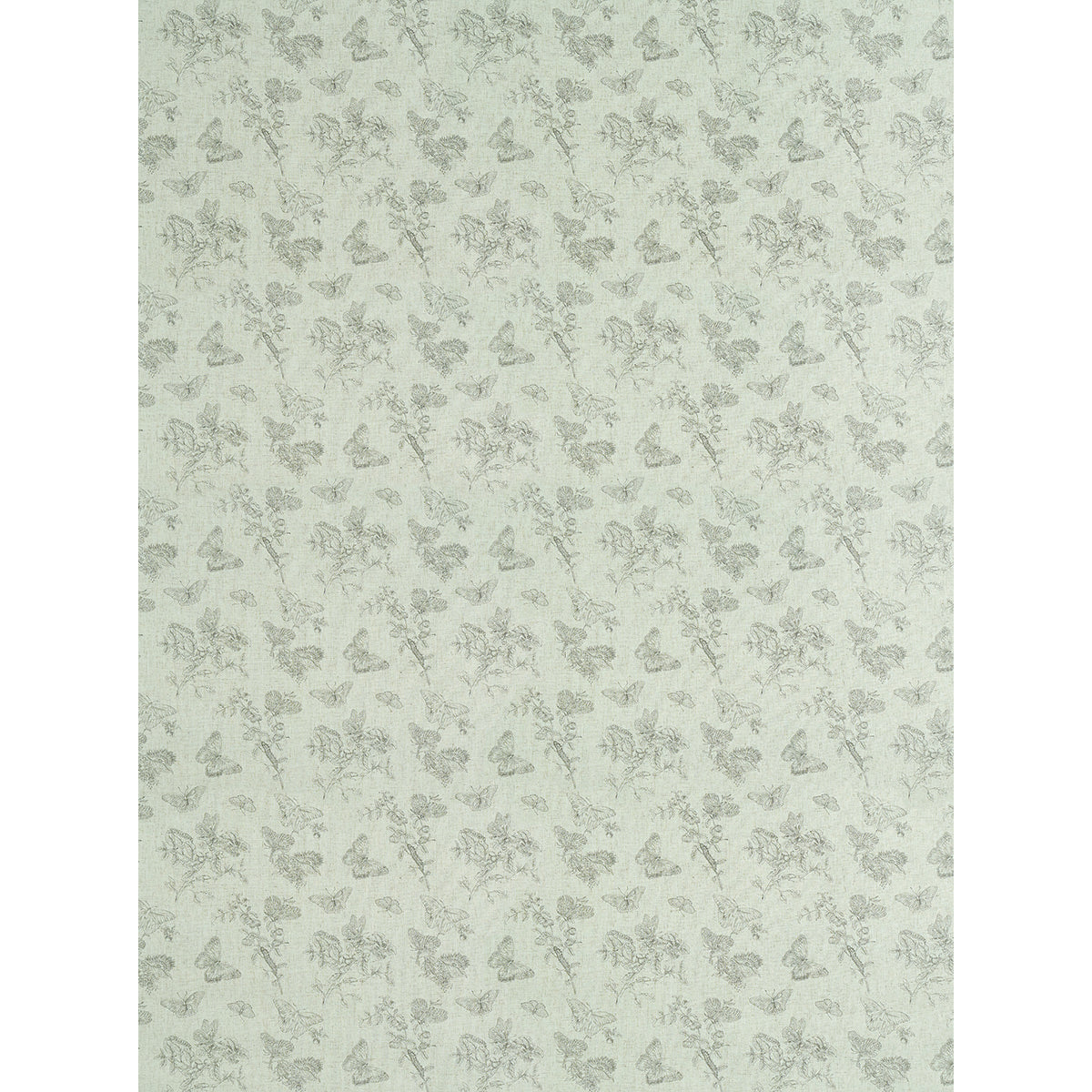 Schumacher Baudin Butterfly Linen Black Wallpaper