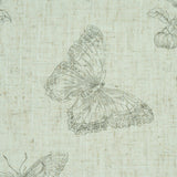 Schumacher Baudin Butterfly Linen Black Wallpaper