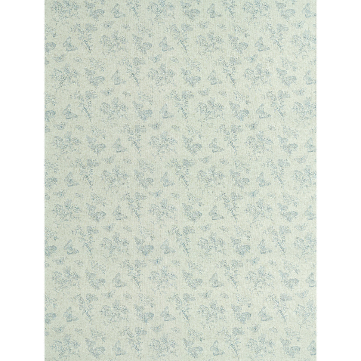 Schumacher Baudin Butterfly Linen Blue Wallpaper