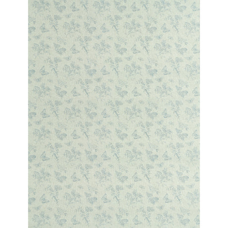 Schumacher Baudin Butterfly Linen Blue Wallpaper