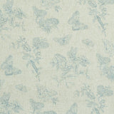 Schumacher Baudin Butterfly Linen Blue Wallpaper