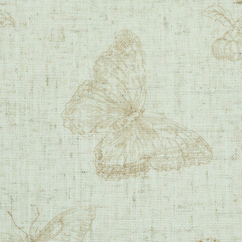 Schumacher Baudin Butterfly Linen Natural Wallpaper
