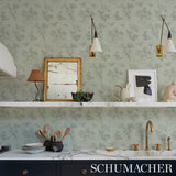 Schumacher Baudin Butterfly Linen Natural Wallpaper