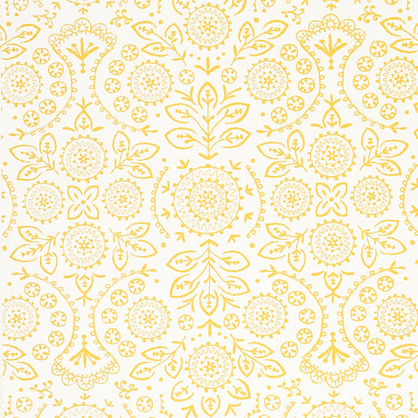 Schumacher Tiana Yellow Wallpaper - Eade's Wallpaper