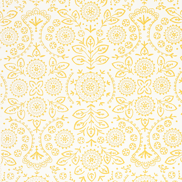 Schumacher Tiana Yellow Wallpaper - Eade's Wallpaper
