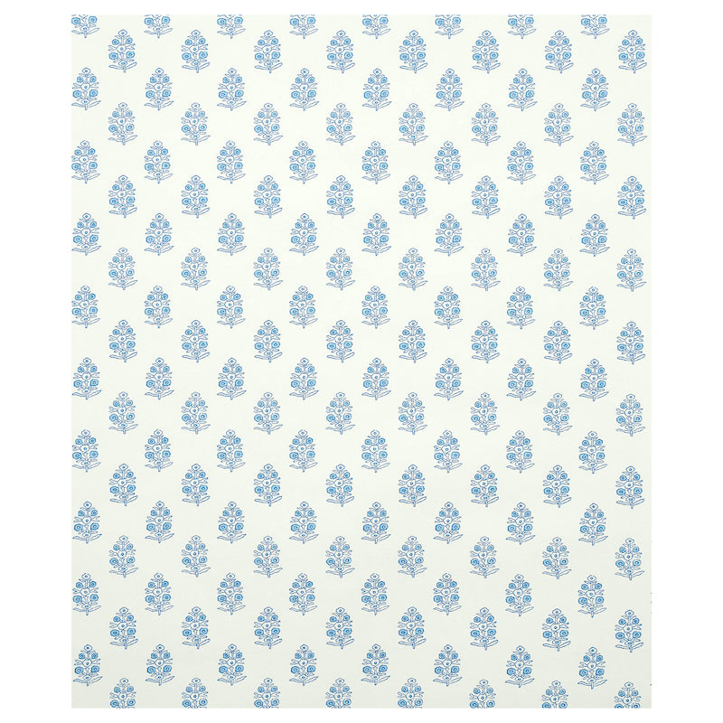 Schumacher Aditi Blue Wallpaper
