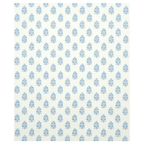 Schumacher Aditi Blue Wallpaper