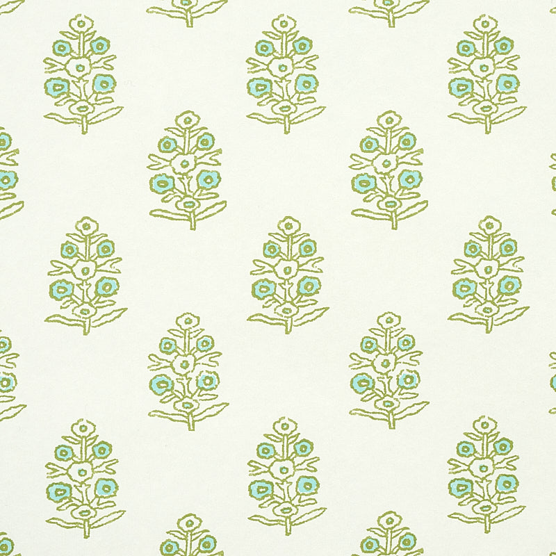 Schumacher Aditi Green Wallpaper
