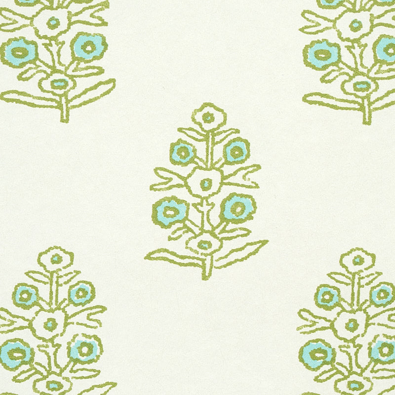 Schumacher Aditi Green Wallpaper