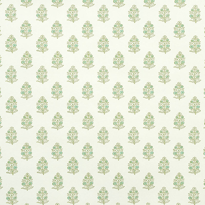 Schumacher Aditi Green Wallpaper