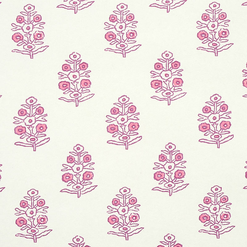 Schumacher Aditi Pink Wallpaper