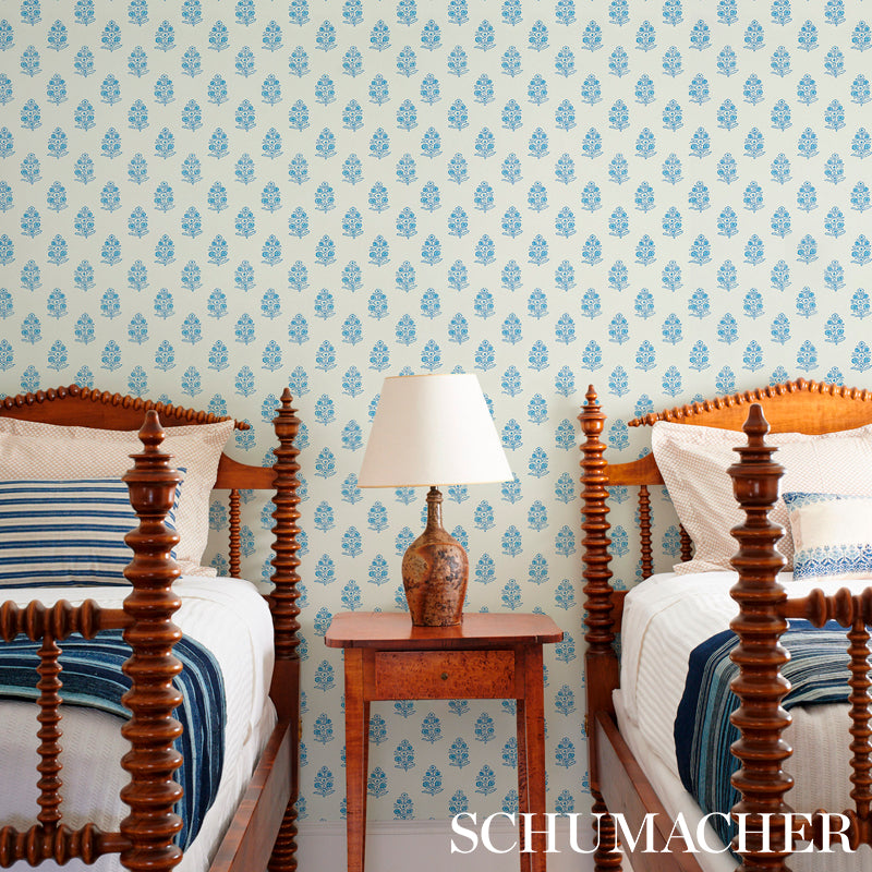 Schumacher Aditi Pink Wallpaper