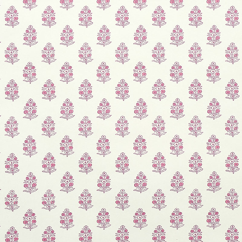 Schumacher Aditi Pink Wallpaper