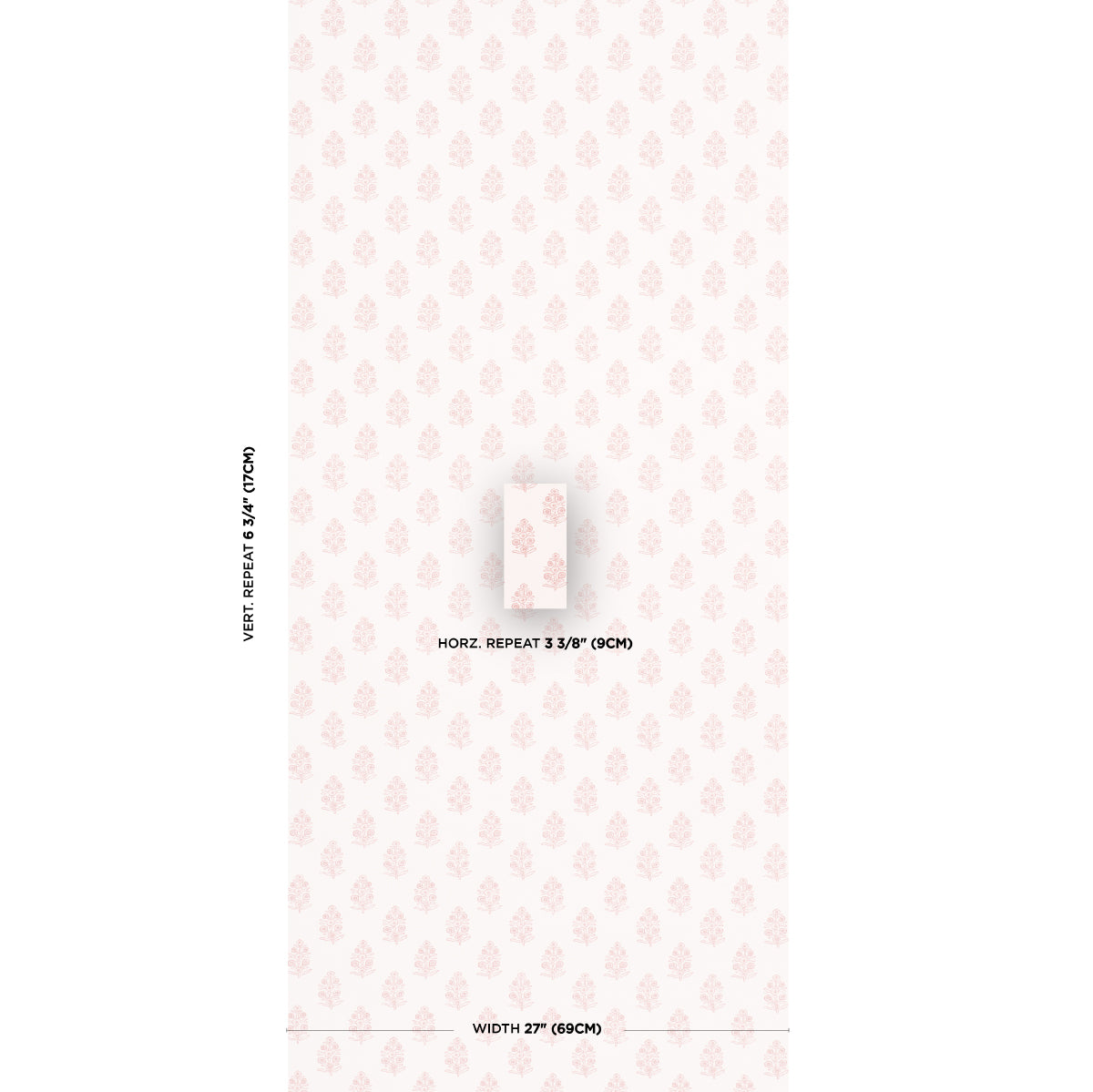 Schumacher Aditi Blush Wallpaper