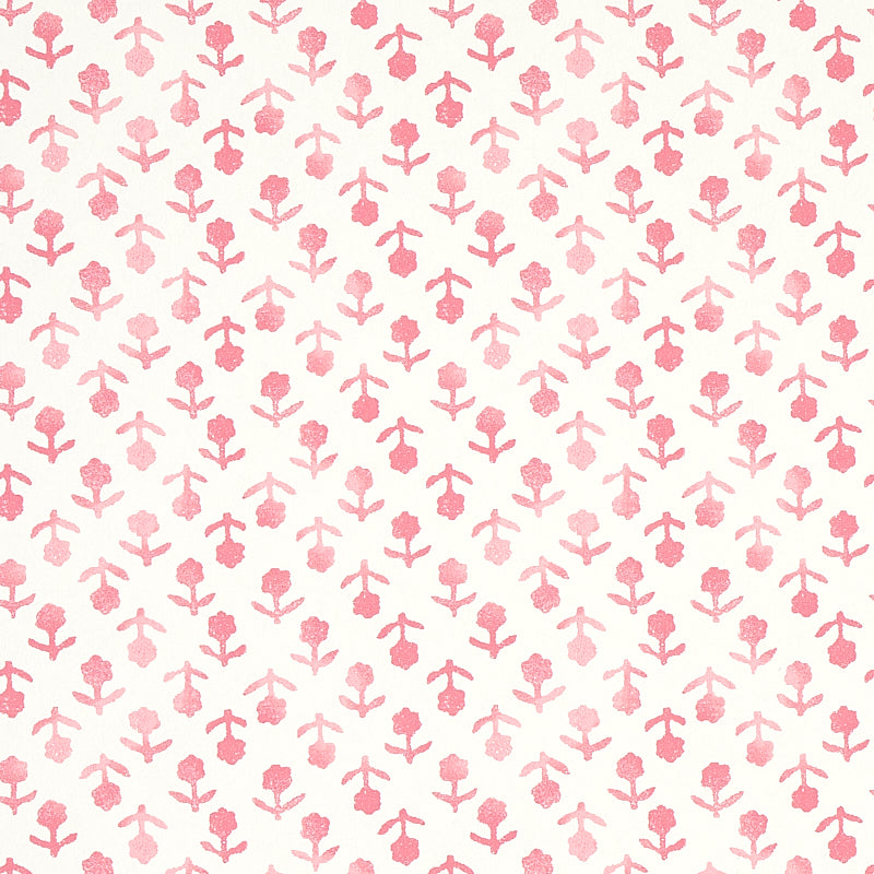 Schumacher Beatriz Pink Wallpaper