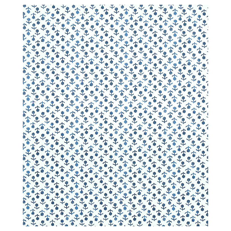 Schumacher Beatriz Indigo Wallpaper
