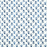 Schumacher Beatriz Indigo Wallpaper
