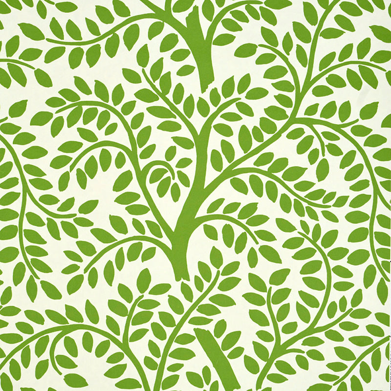 Schumacher Temple Garden Ii Green Wallpaper - Eade's Wallpaper