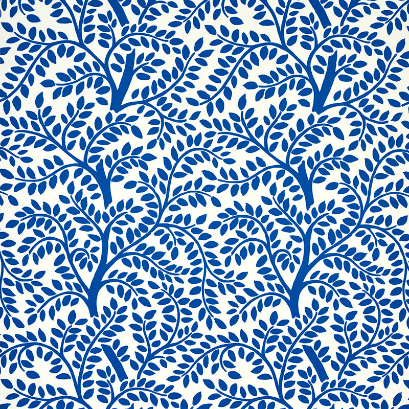 Schumacher Temple Garden Ii Blue Wallpaper - Eade's Wallpaper