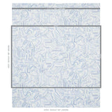 Schumacher Galina Blues Wallpaper