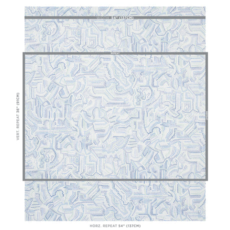 Schumacher Galina Blues Wallpaper